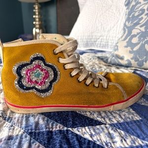 Mini boden yellow size 8 high tops